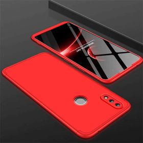 Zore 6729 Huawei Honor Play için Kırmızı Double Dip 3in1 Sert Rubber Kapaklı Kılıf