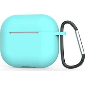 Zore Apple Airpods 3. Nesil Mavi Açık Uyumlu Standart Silikon Kılıf