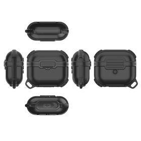 Zore Apple Airpods 3. Nesil Uyumlu Airbag 16 Silikon Siyah 1-1 Su Geçirmez Kılıf