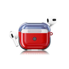Zore Apple Airpods 3. Nesil Uyumlu Kırmızı Mavi Shockproof Silikon Kılıf