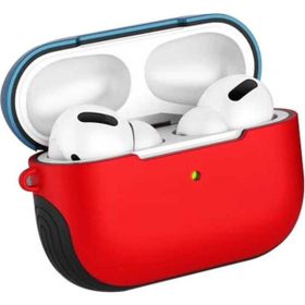 Zore Apple Airpods Pro Uyumlu Shockproof Silikon Kırmızı Mavi Kılıf