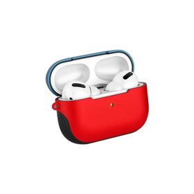 Zore Apple Airpods Pro Uyumlu Shockproof Silikon Kırmızı Mavi Kılıf