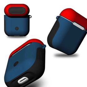 Zore Apple Airpods Uyumlu Kırmızı Mavi Zore Shockproof Silikon Kılıf