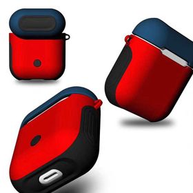Zore Apple Airpods Uyumlu Kırmızı Mavi Zore Shockproof Silikon Kılıf