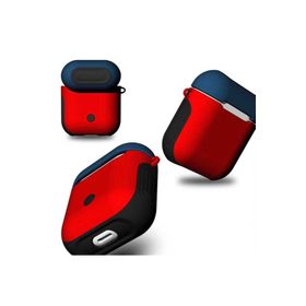 Zore Apple Airpods Uyumlu Kırmızı Mavi Zore Shockproof Silikon Kılıf