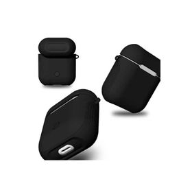 Zore Apple Airpods Uyumlu Siyah Zore Shockproof Silikon Kılıf