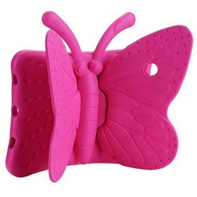 Zore Apple iPad 10.2 2021 9. Nesil Butterfly Standlı Pembe-Koyu Tablet Kılıf