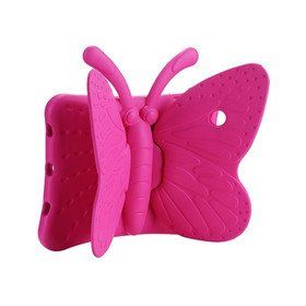 Zore Apple iPad 10.2 2021 9. Nesil Butterfly Standlı Pembe-Koyu Tablet Kılıf