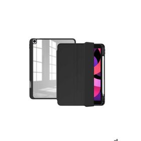 Zore Apple iPad 10.2 2021 9. Nesil Siyah Uyumlu Kılıf Nort Arkası Şeffaf Standlı Kılıf