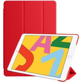 Zore Apple iPad 10.2 2021 9. Nesil Uyumlu Kırmızı Smart Cover Standlı 1-1 Kılıf