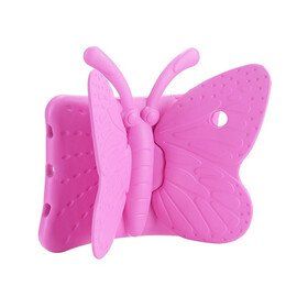 Zore Apple iPad 10.2 2021 9. Nesil Uyumlu Pembe Butterfly Standlı Tablet Kılıf