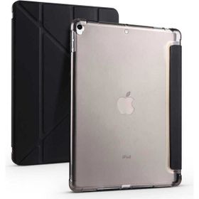 Zore Apple iPad 10.2 2021 9. Nesil Uyumlu Siyah Tri Folding Kalem Bölmeli Standlı Kılıf