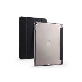 Zore Apple iPad 10.2 2021 9. Nesil Uyumlu Siyah Tri Folding Kalem Bölmeli Standlı Kılıf