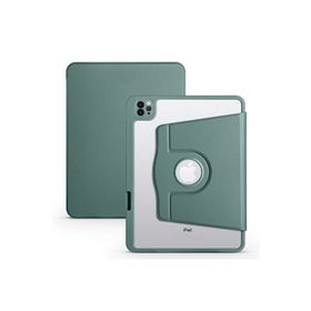 Zore Apple iPad 10.2 2021 9. Nesil Uyumlu Termik Kalem Bölmeli Dönebilen Standlı Koyu Yeşil Kılıf