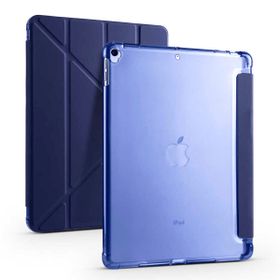 Zore Apple iPad 10.2 8. Nesil Tri Folding Smart With Pen Standlı Kalemlikli Kapaklı Kılıf