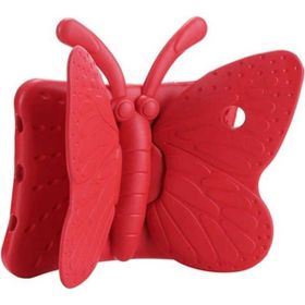 Zore Apple iPad 10.2 8. Nesil Uyumlu Butterfly Kırmızı Standlı Tablet Kılıf