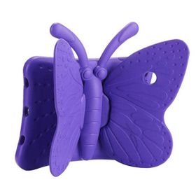Zore Apple iPad 10.2 8. Nesil Uyumlu Butterfly Mor Standlı Tablet Kılıf