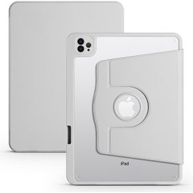 Zore Apple iPad 10.9 2022 10. Nesil Uyumlu Gri Termik Kalem Bölmeli Dönebilen Standlı Kılıf