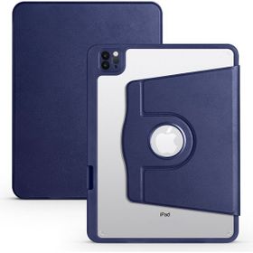 Zore Apple iPad 10.9 2022 10. Nesil Uyumlu Lacivert Termik Kalem Bölmeli Dönebilen Standlı Kılıf