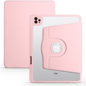 Zore Apple iPad 10.9 2022 10. Nesil Uyumlu Pembe Termik Kalem Bölmeli Dönebilen Standlı Kılıf