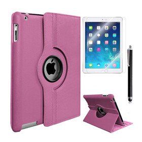 Zore Apple iPad 2 3 4 Dönebilen Standlı - Açık Pembe Kılıf