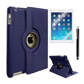 Zore Apple iPad 2 3 4 Dönebilen Standlı - Lacivert Kılıf