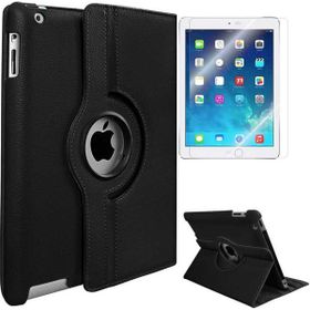 Zore Apple iPad 2 3 4 Dönebilen Standlı - Siyah Kılıf