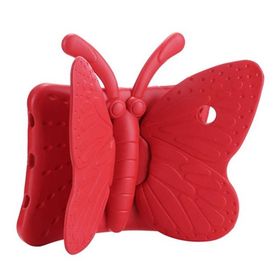 Zore Apple iPad 2 3 4 Uyumlu Butterfly Standlı Kırmızı Tablet Kılıf