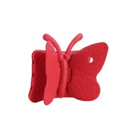 Zore Apple iPad 2 3 4 Uyumlu Butterfly Standlı Kırmızı Tablet Kılıf