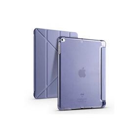 Zore Apple iPad 9.7 2017 5. Nesil Uyumlu Mor Tri Folding Kalem Bölmeli Standlı Kılıf