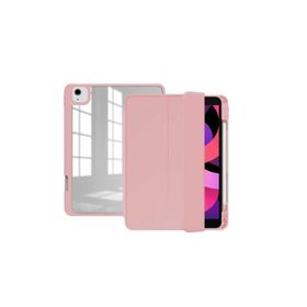Zore Apple iPad Air 10.9 2020 4.Nesil Nort Arkası Şeffaf Standlı Pembe Kılıf