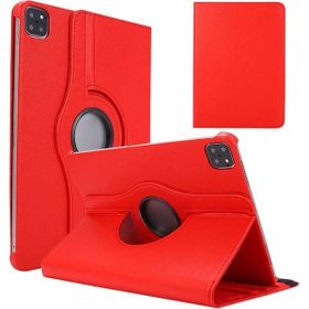 Zore Apple iPad Air 10.9 2022 5. Nesil Uyumlu Kırmızı Dönebilen Standlı Kılıf