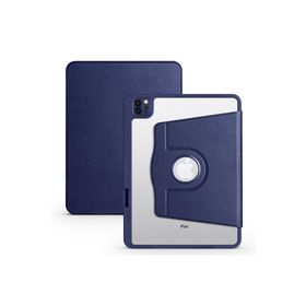 Zore Apple iPad Air 10.9 2022 5. Nesil Uyumlu Lacivert Termik Kalem Bölmeli Dönebilen Standlı Kılıf