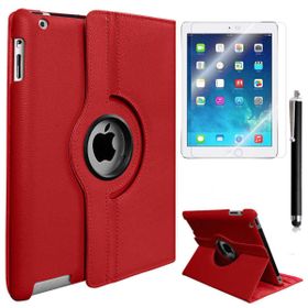 Zore Apple iPad Mini 2-3 Uyumlu Kırmızı Dönebilen Standlı Kılıf