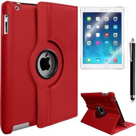 Zore Apple iPad Mini 2-3 Uyumlu Kırmızı Dönebilen Standlı Kılıf