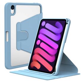 Zore Apple iPad Mini 2021 6. Nesil Uyumlu Mavi Açık Nayn Dönebilen Standlı Kılıf