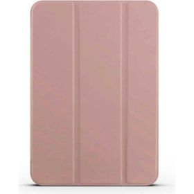 Zore Apple iPad Mini 2021 6. Nesil Uyumlu Rose Gold Smart Cover Standlı 1-1 Kılıf