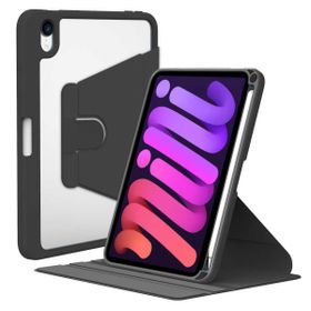 Zore Apple iPad Mini 2021 6. Nesil Uyumlu Siyah Nayn Dönebilen Standlı Kılıf