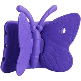 Zore Apple iPad Mini 4 Uyumlu Mor Butterfly Standlı Tablet Kılıf