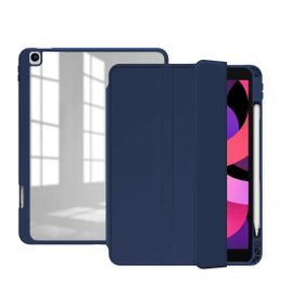 Zore Apple iPad Pro 10.5 7.Nesil Nort Arkası Şeffaf Standlı Lacivert Kılıf