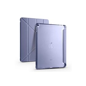 Zore Apple iPad Pro 10.5 7. Nesil Uyumlu Mor Tri Folding Kalem Bölmeli Standlı Kılıf