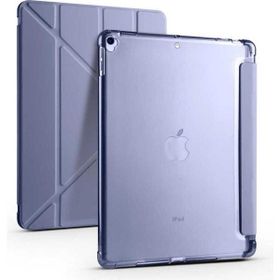 Zore Apple iPad Pro 10.5 7. Nesil Uyumlu Mor Tri Folding Kalem Bölmeli Standlı Kılıf