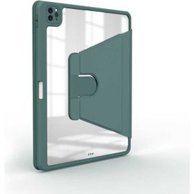 Zore Apple iPad Pro 11 2022 M2 Nayn Dönebilen Standlı - Koyu Yeşil Kılıf