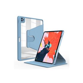 Zore Apple iPad Pro 11 2022 M2 Uyumlu Pembe Nayn Dönebilen Standlı Kılıf