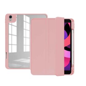 Zore Apple iPad Pro 12.9 2018 3.Nesil Nort Arkası Şeffaf Standlı Pembe Kılıf