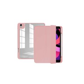 Zore Apple iPad Pro 12.9 2018 3.Nesil Nort Arkası Şeffaf Standlı Pembe Kılıf