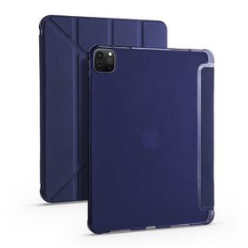 Zore Apple iPad Pro 12.9 2020 4.Nesil Kılıf Tri Folding Kalem Bölmeli Standlı Kılıf