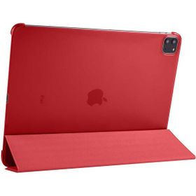 Zore Apple iPad Pro 12.9 2020 4. Nesil Smart Cover Standlı 1-1 - Kırmızı Kılıf
