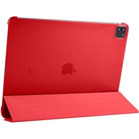 Zore Apple iPad Pro 12.9 2020 4. Nesil Smart Cover Standlı 1-1 - Kırmızı Kılıf