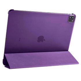 Zore Apple iPad Pro 12.9 2020 4. Nesil Smart Cover Standlı 1-1 - Mor Kılıf